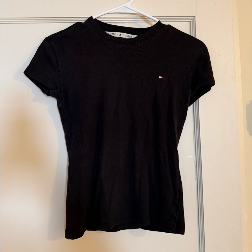 Tommy Hilfiger Women's Black Baby Tee